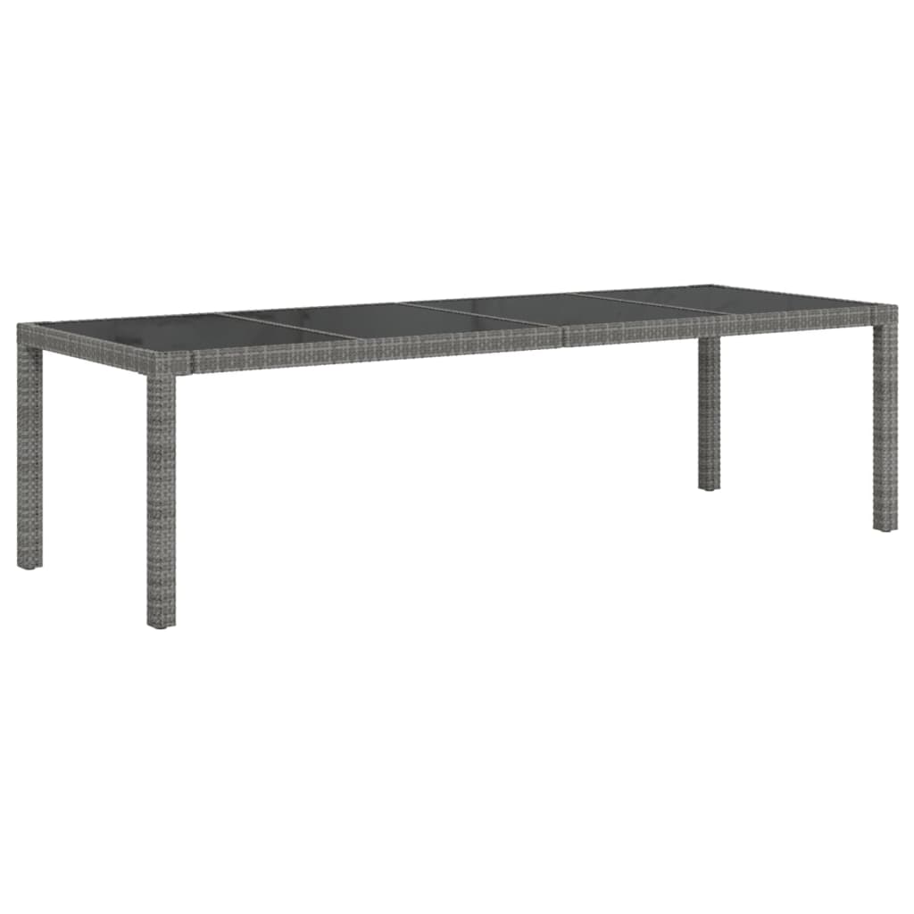 Ensemble à manger d'extérieur 9pcs coussins Résine tressée Gris