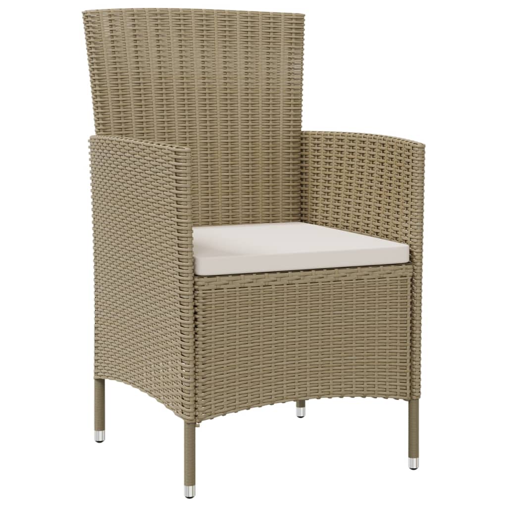Ensemble à dîner de jardin 9 pcs coussins Résine tressée Beige - XIOS