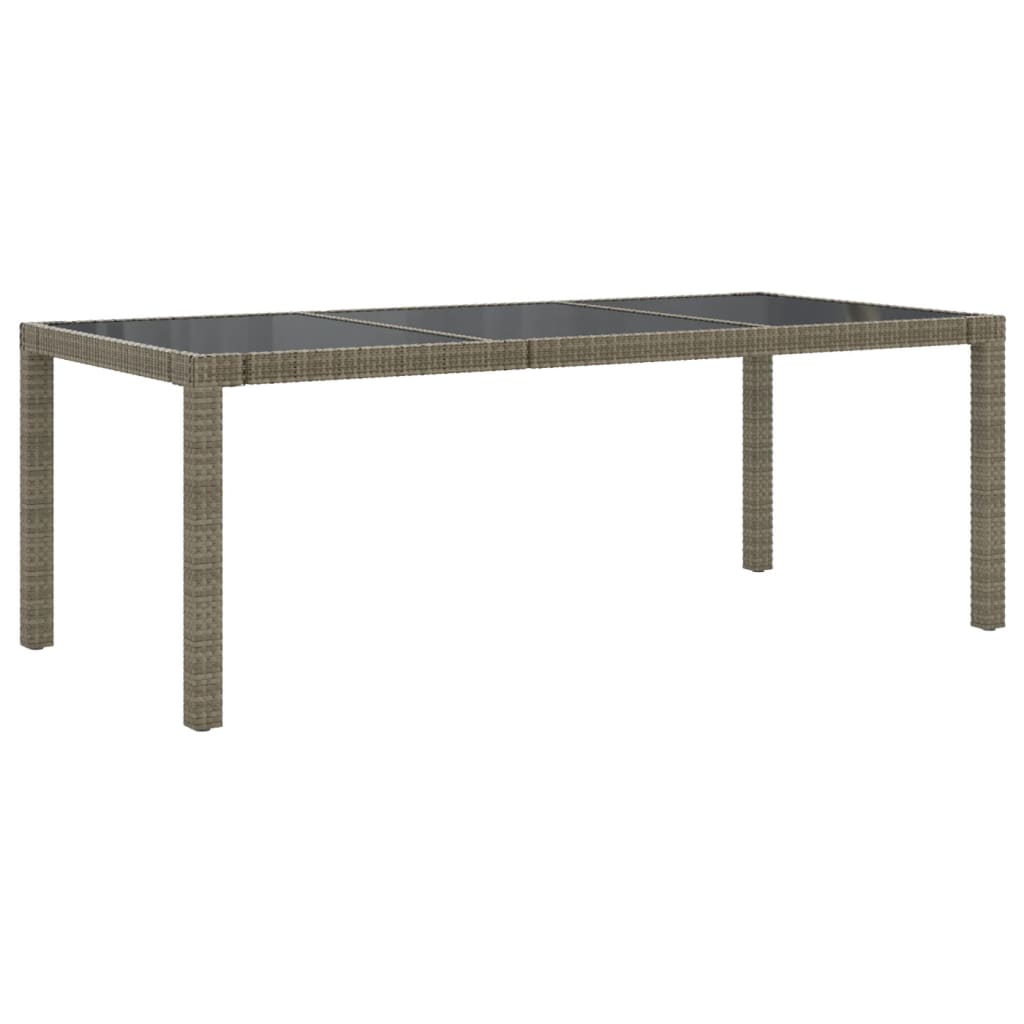 Ensemble à manger d'extérieur 9pcs coussins Résine tressée Gris