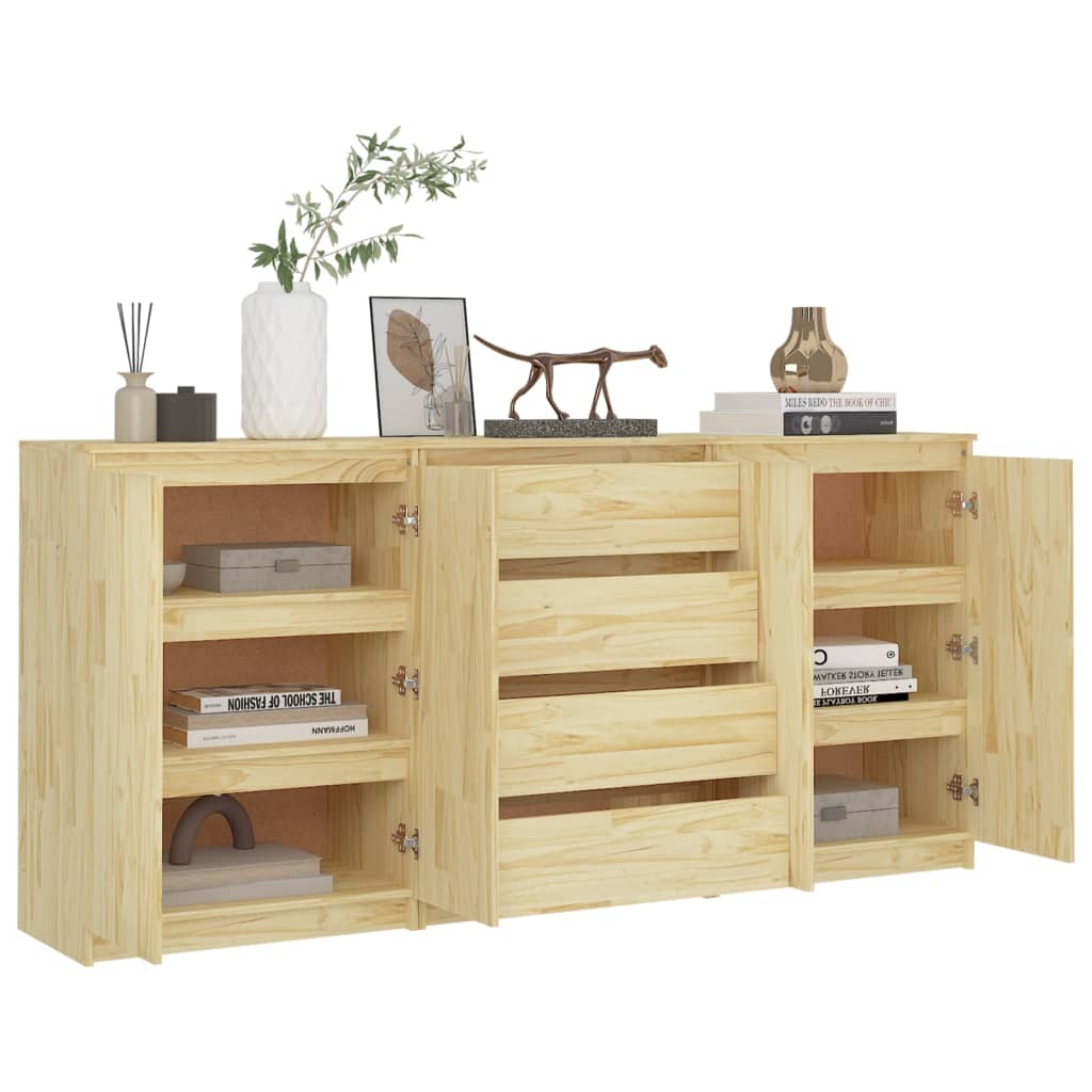 Armoires latérales 3 pcs Bois de pin massif - XIOS