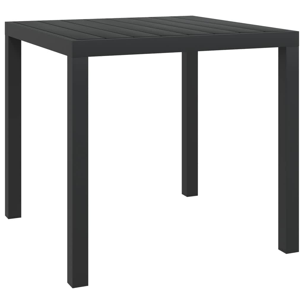 Ensemble à dîner de jardin avec coussins 5 pcs poly rotin noir