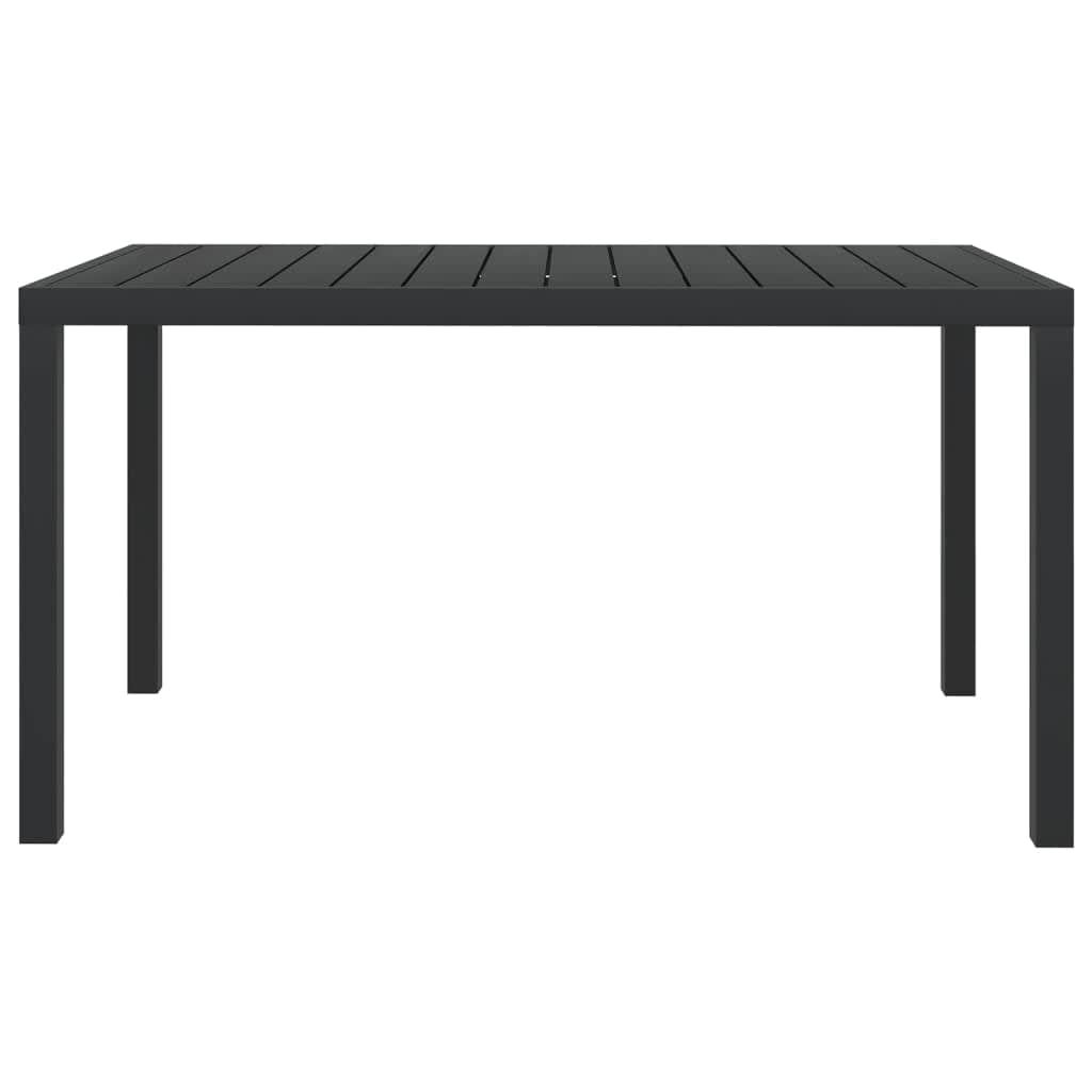 Ensemble à dîner de jardin avec coussins 5 pcs poly rotin noir