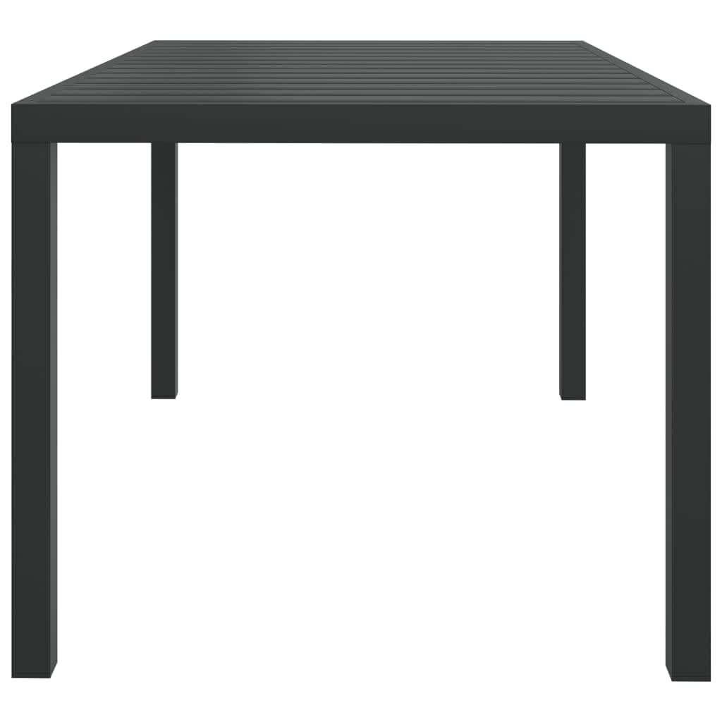 Ensemble à dîner de jardin avec coussins 5 pcs poly rotin noir
