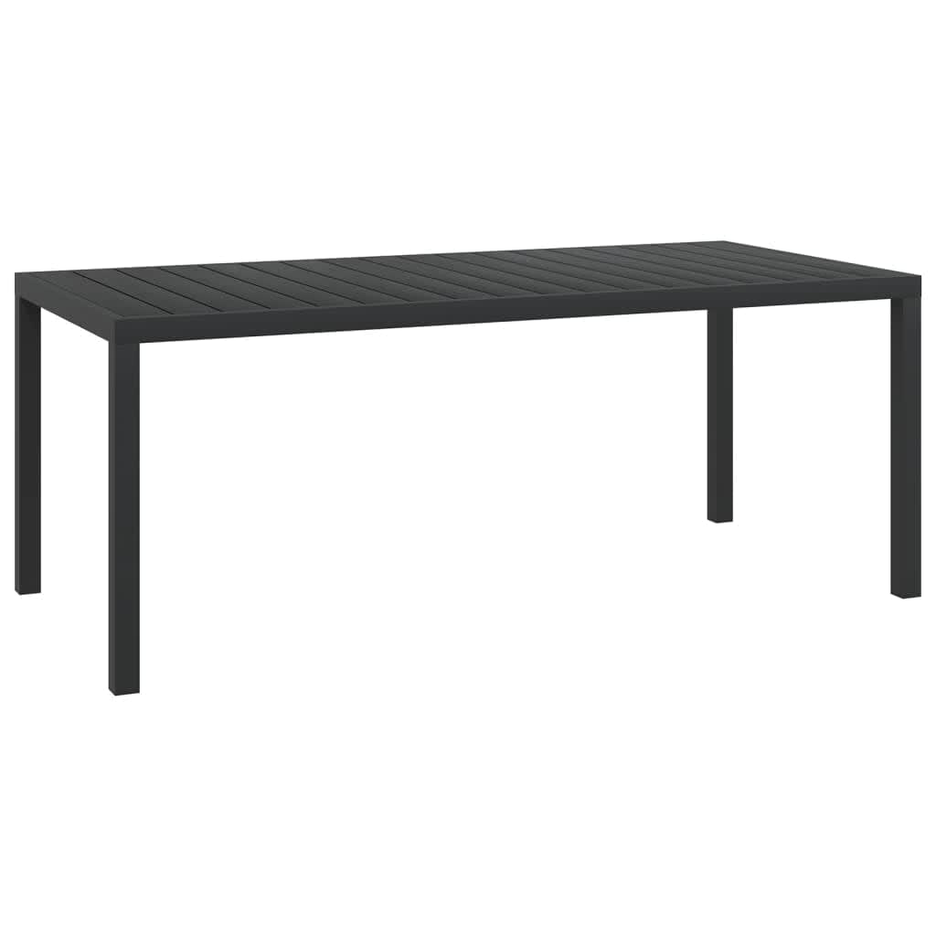 Ensemble à manger de jardin coussins 9pcs Résine tressée Noir
