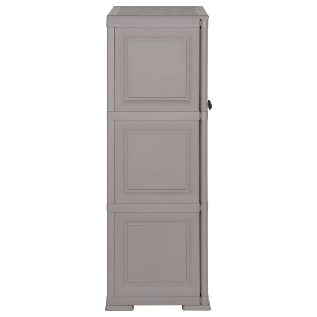 Armoire en plastique 79x43x125 cm Design de bois Gris - XIOS