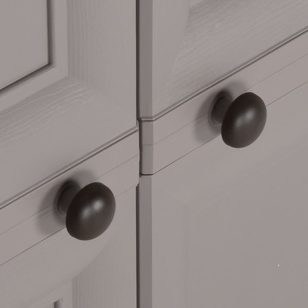 Armoire en plastique 79x43x125 cm Design de bois Gris - XIOS