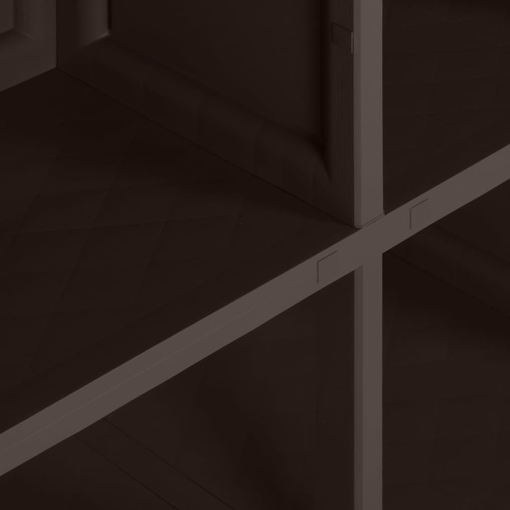 Armoire en plastique 79x43x125 cm Design de bois Marron - XIOS