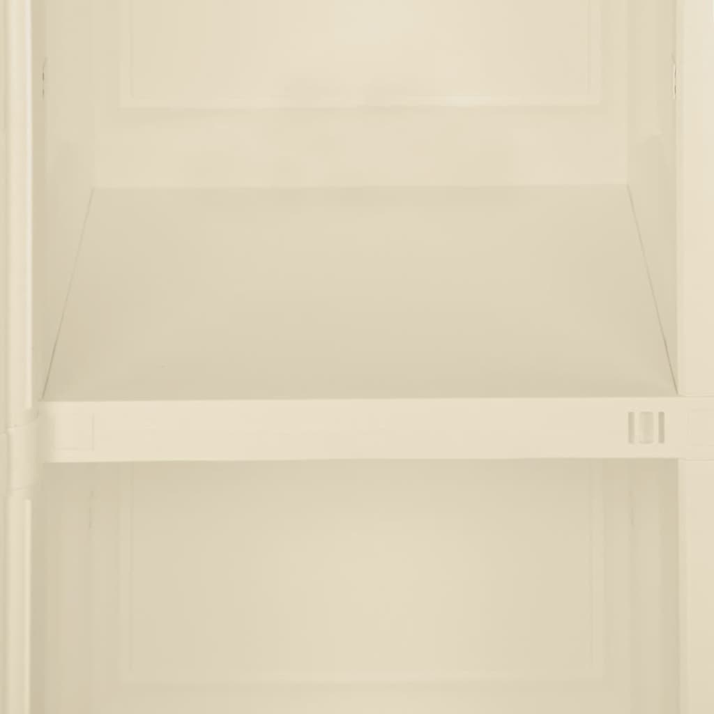 Armoire plastique 40x43x85,5 cm design de bois blanc angora