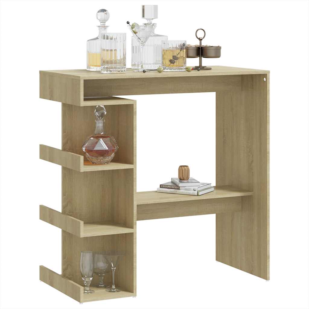 Table de bar étagère de rangement Chêne sonoma Bois ingénierie - XIOS