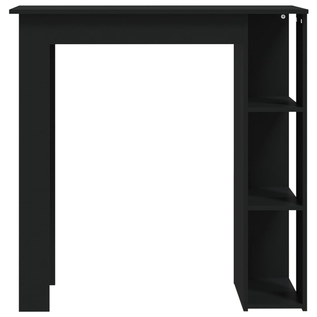 Table de bar avec étagère Noir 102x50x103,5cm Bois d'ingénierie - XIOS