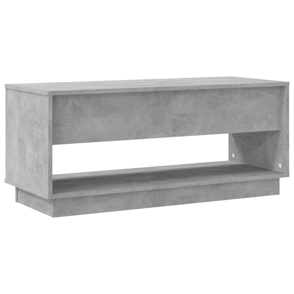 Meuble TV gris béton 102x41x44 cm bois d'ingénierie - XIOS