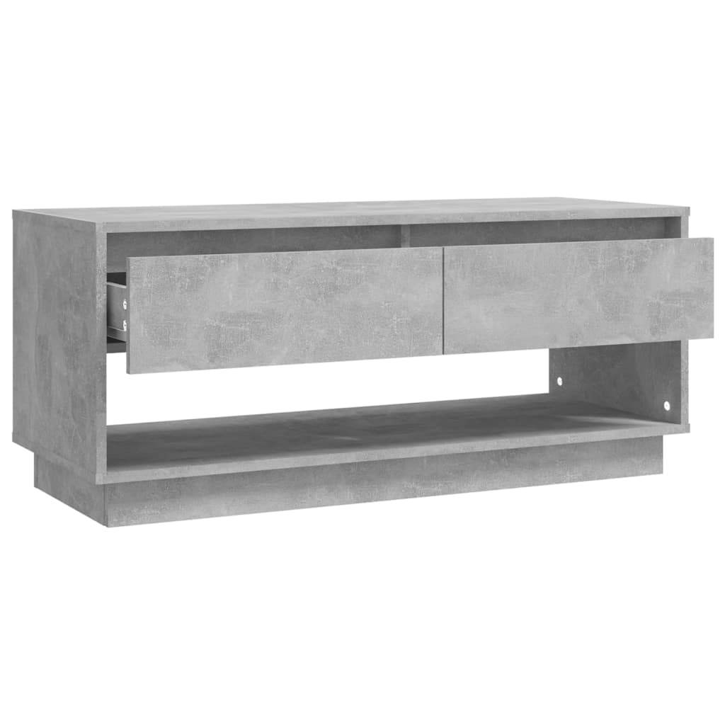 Meuble TV gris béton 102x41x44 cm bois d'ingénierie - XIOS