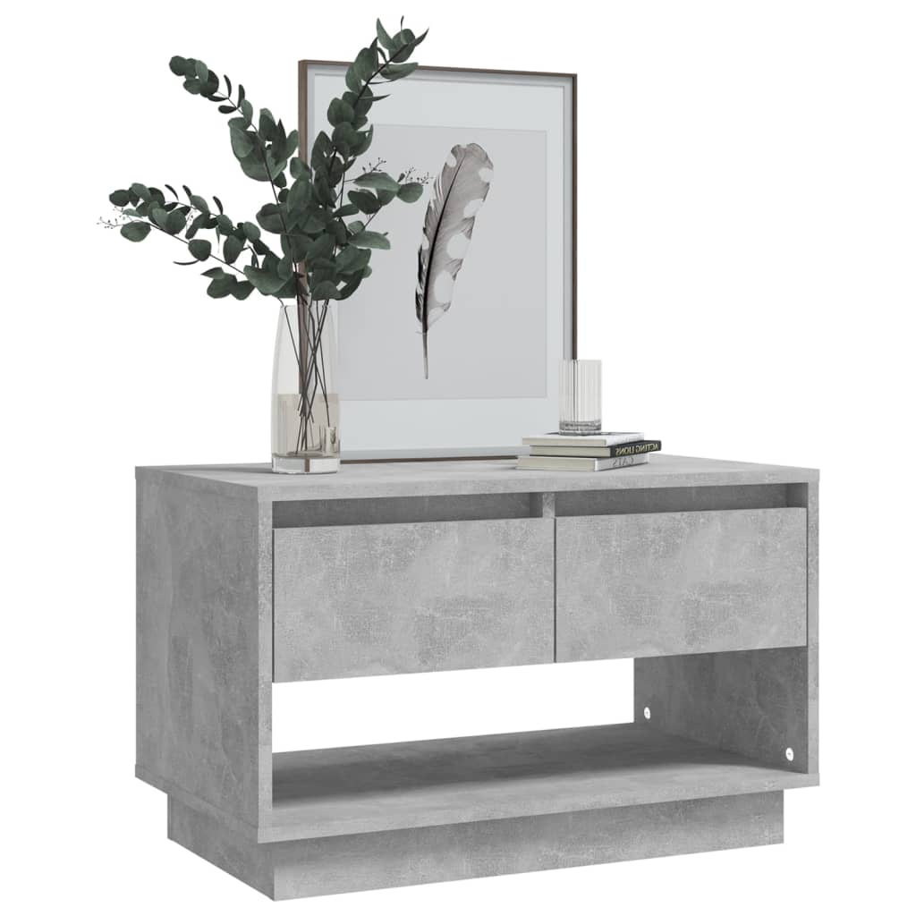 Meuble TV gris béton 70x41x44 cm bois d'ingénierie - XIOS