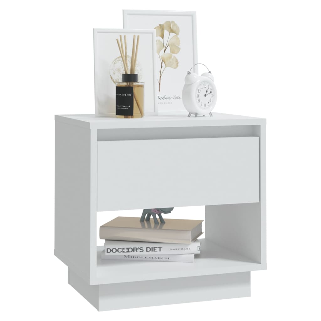 Tables de chevet 2 pcs Blanc 45x34x44 cm bois d'ingénierie - XIOS
