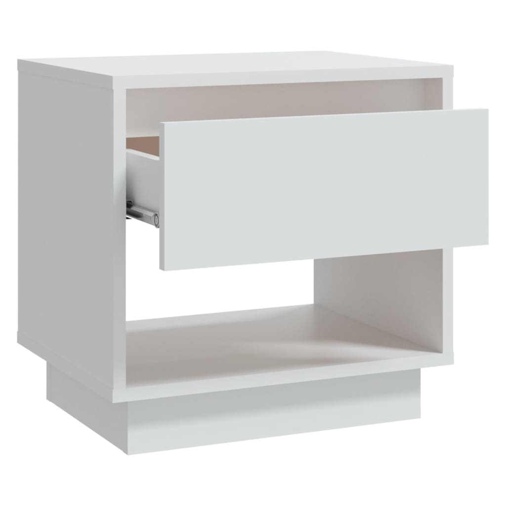 Tables de chevet 2 pcs Blanc 45x34x44 cm bois d'ingénierie - XIOS