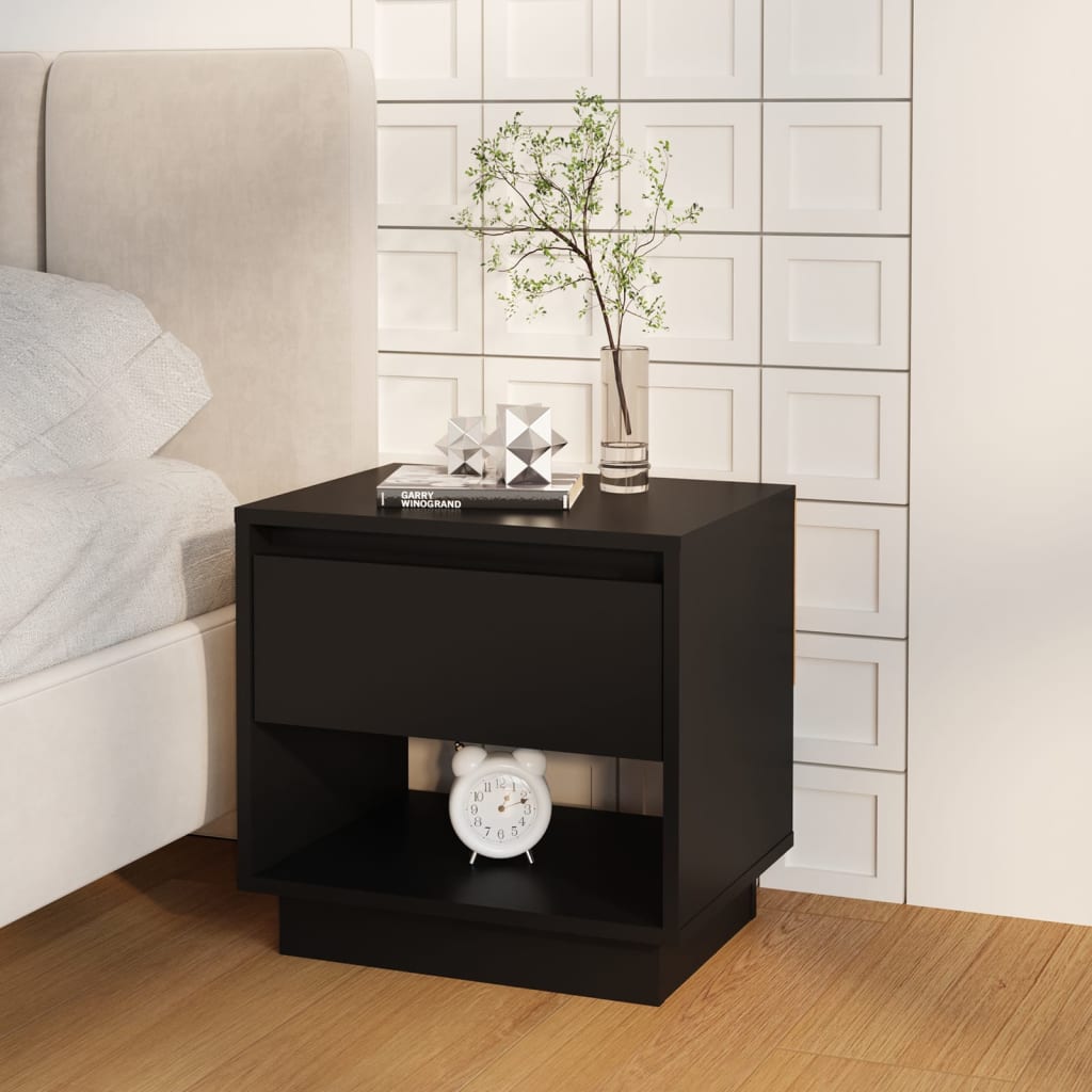 Tables de chevet 2 pcs Noir 45x34x44 cm bois d'ingénierie - XIOS