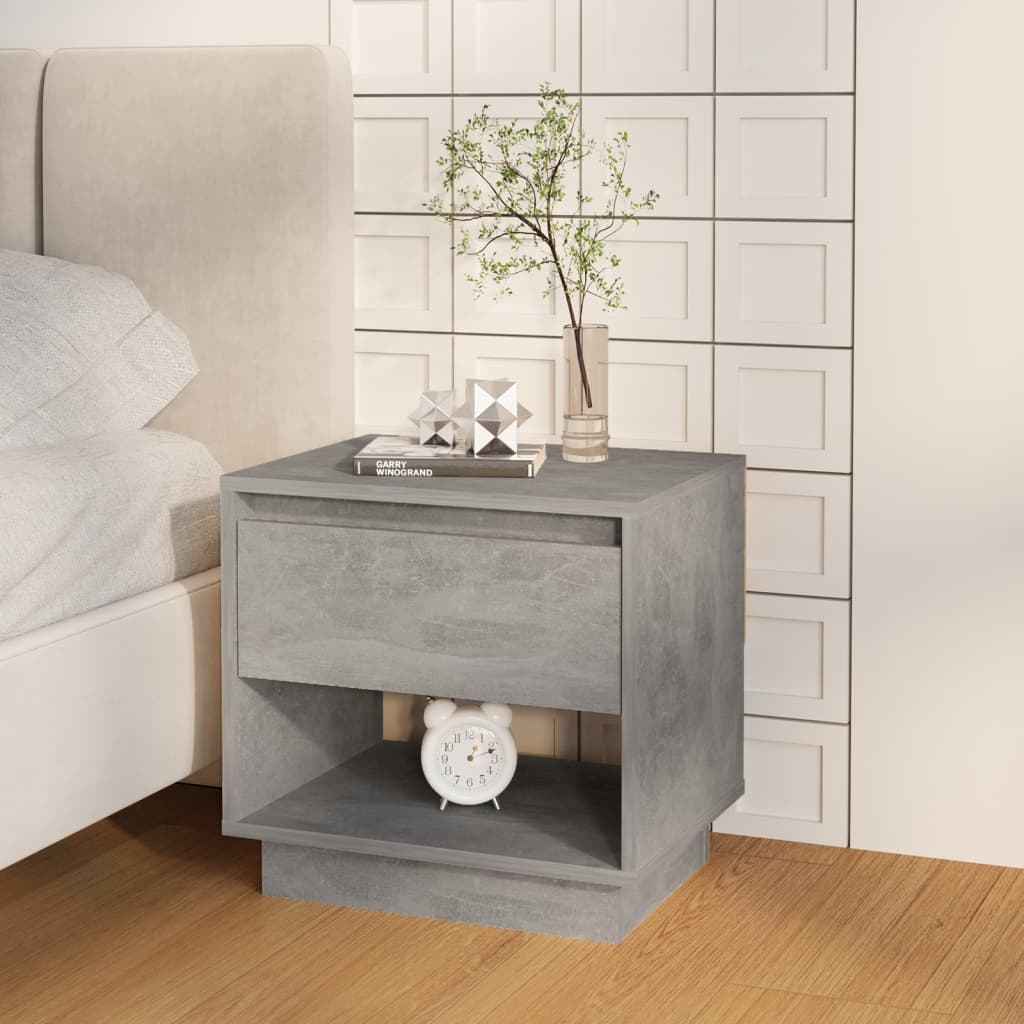 Tables de chevet 2 pcs Gris béton 45x34x44 cm Bois d'ingénierie - XIOS