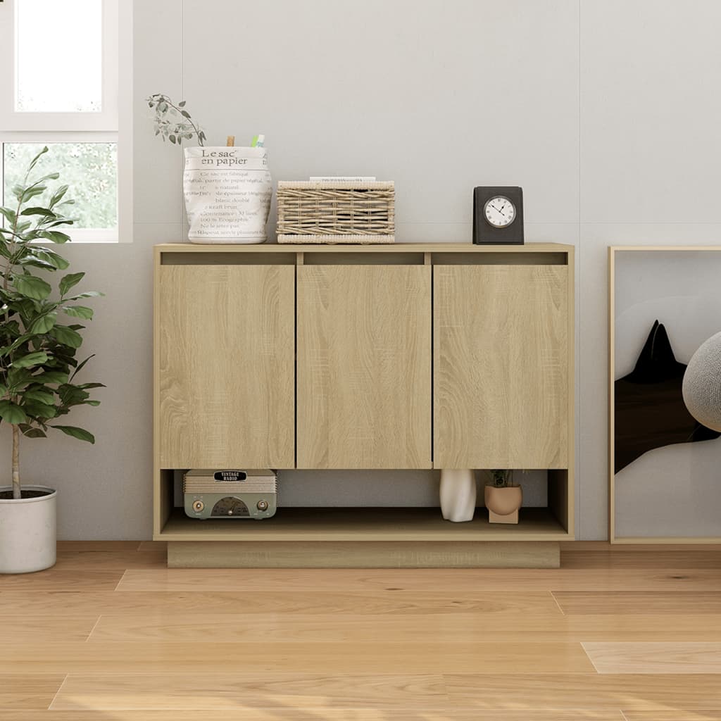 Buffet Chêne sonoma 97x31x75 cm Bois d'ingénierie - XIOS