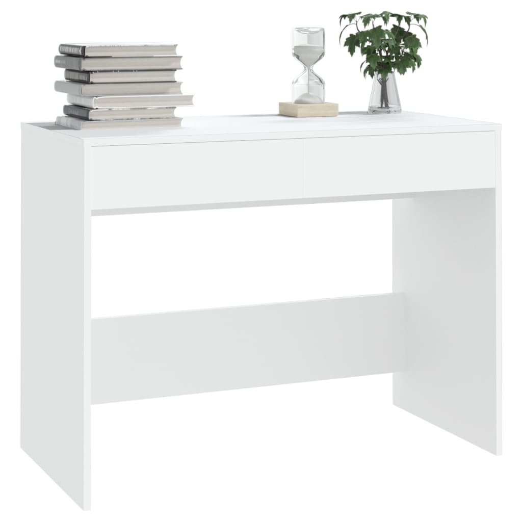 Bureau Blanc 101x50x76,5 cm Aggloméré Bureaux vidaXL   