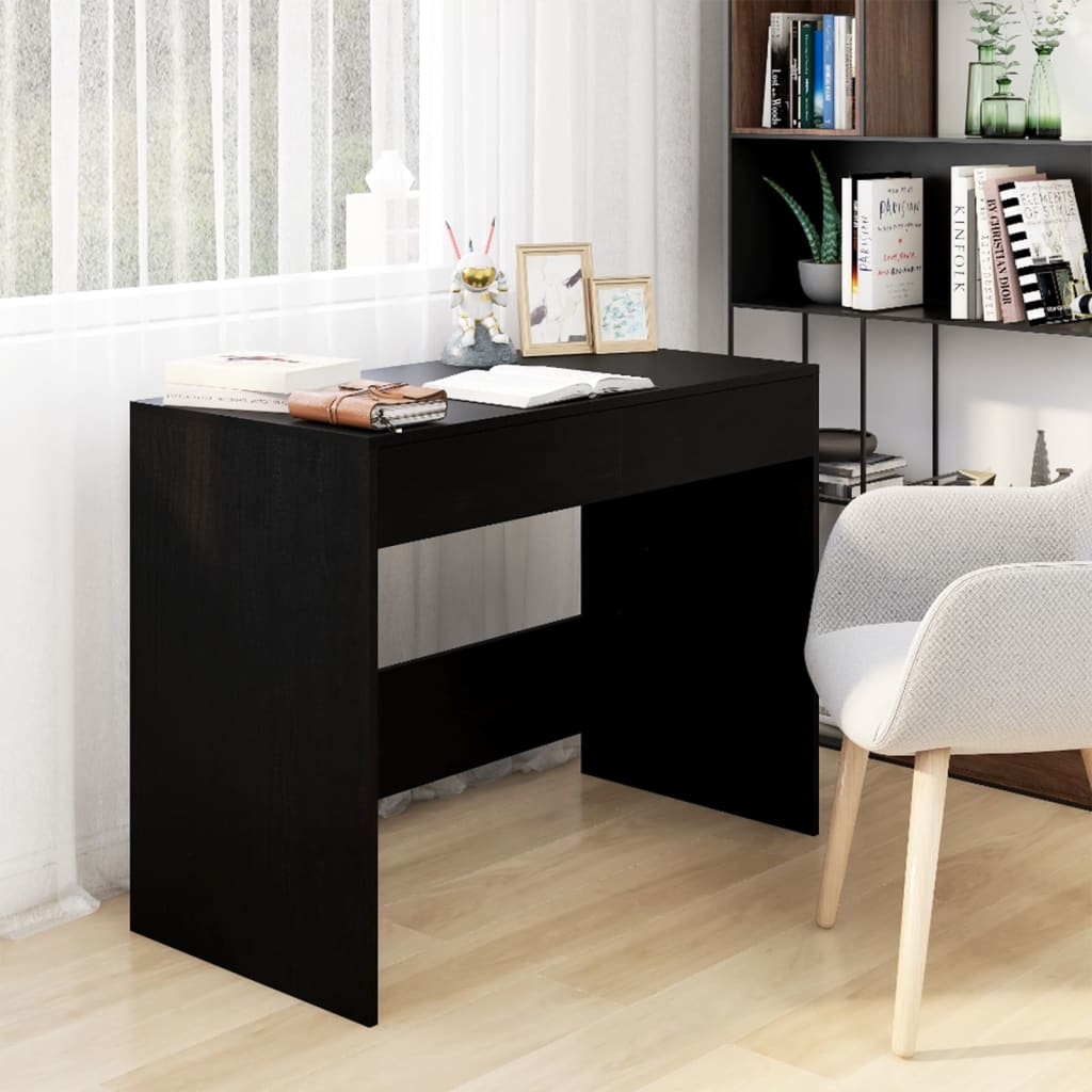 Bureau Noir 101x50x76,5 cm Bois d'ingénierie - XIOS