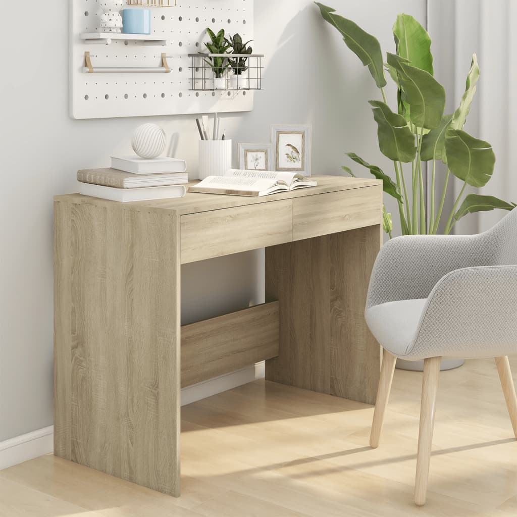 Bureau Chêne sonoma 101x50x76,5 cm Bois d'ingénierie Bureaux vidaXL
