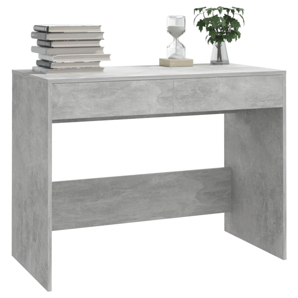 Bureau gris béton 101x50x76,5 cm bois d'ingénierie - XIOS
