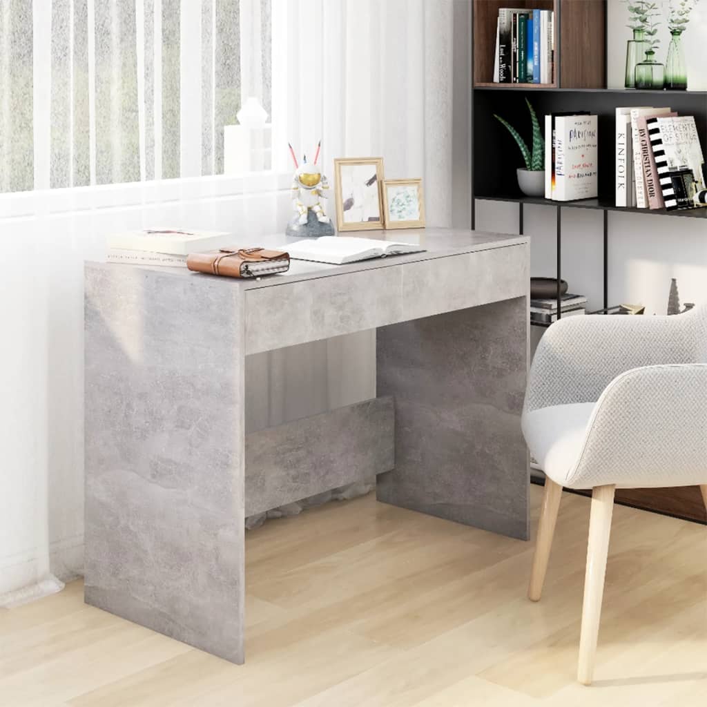 Bureau gris béton 101x50x76,5 cm bois d'ingénierie - XIOS