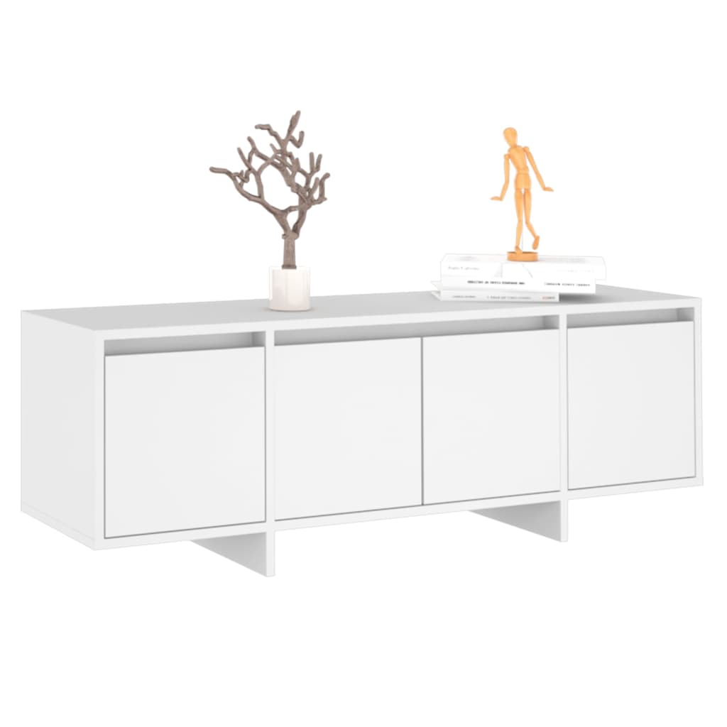 Meuble TV Blanc 120x30x40,5 cm Bois d'ingénierie - XIOS