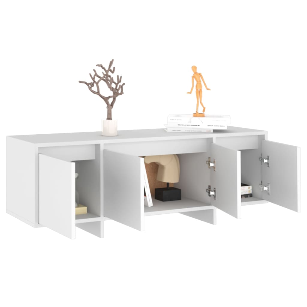 Meuble TV Blanc 120x30x40,5 cm Bois d'ingénierie - XIOS