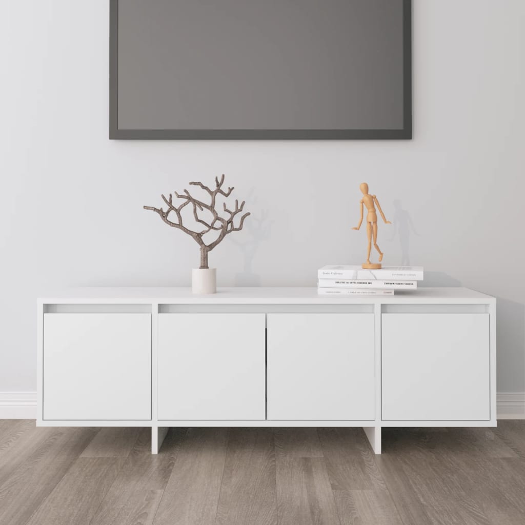 Meuble TV Blanc 120x30x40,5 cm Bois d'ingénierie - XIOS