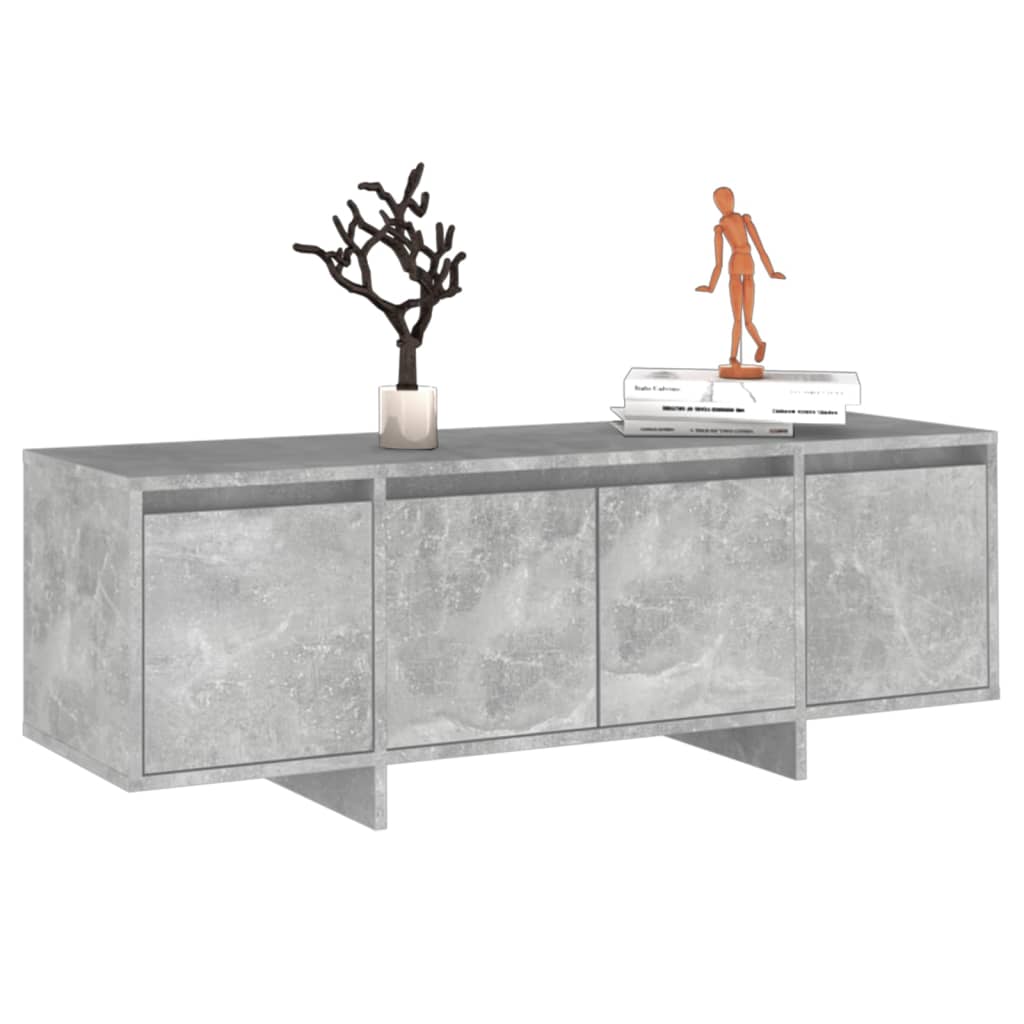 Meuble TV Gris béton 120x30x40,5 cm Aggloméré - XIOS