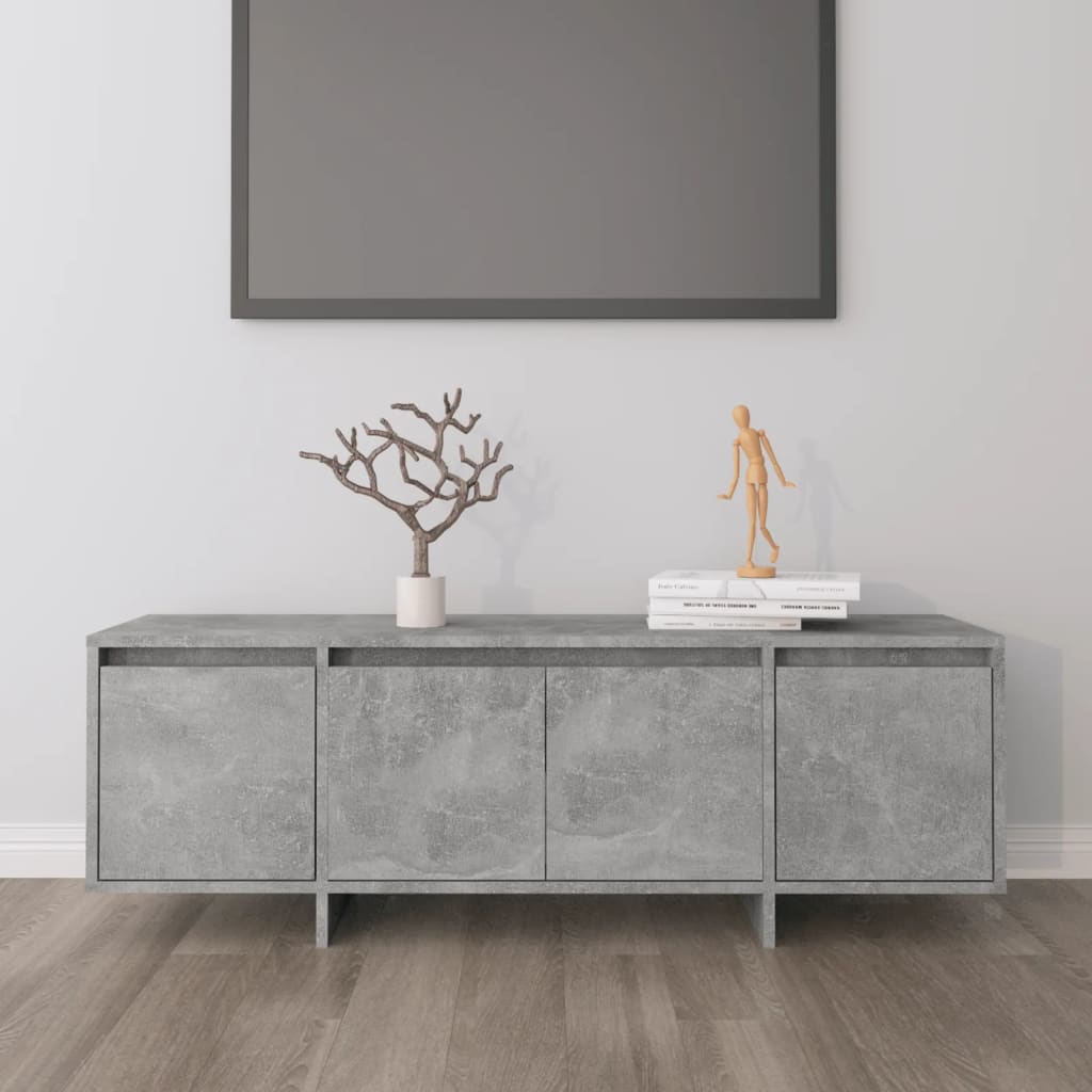 Meuble TV Gris béton 120x30x40,5 cm Aggloméré - XIOS