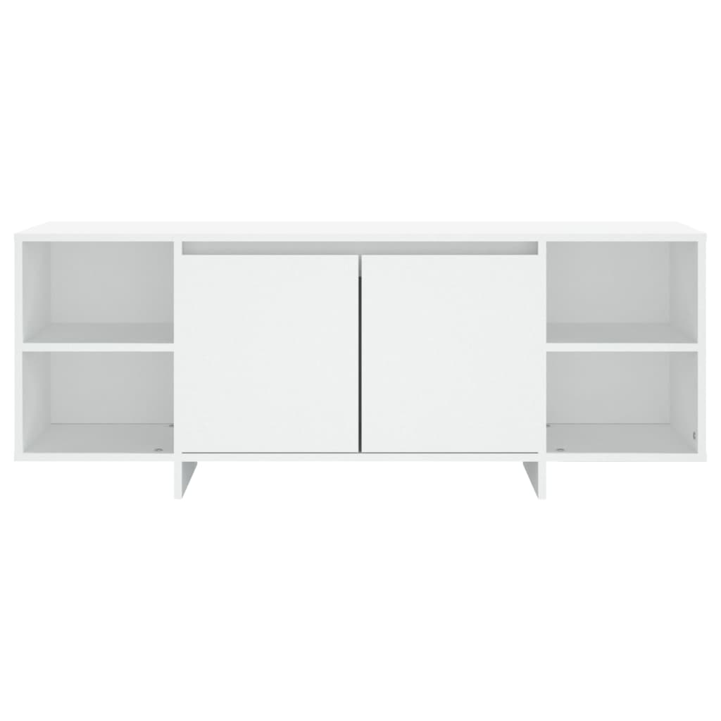 Meuble TV blanc 130x35x50 cm bois d'ingénierie - XIOS