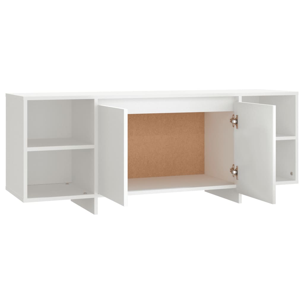 Meuble TV blanc 130x35x50 cm bois d'ingénierie - XIOS