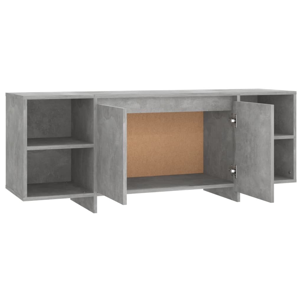Meuble TV Gris béton 130x35x50 cm Bois d'ingénierie - XIOS