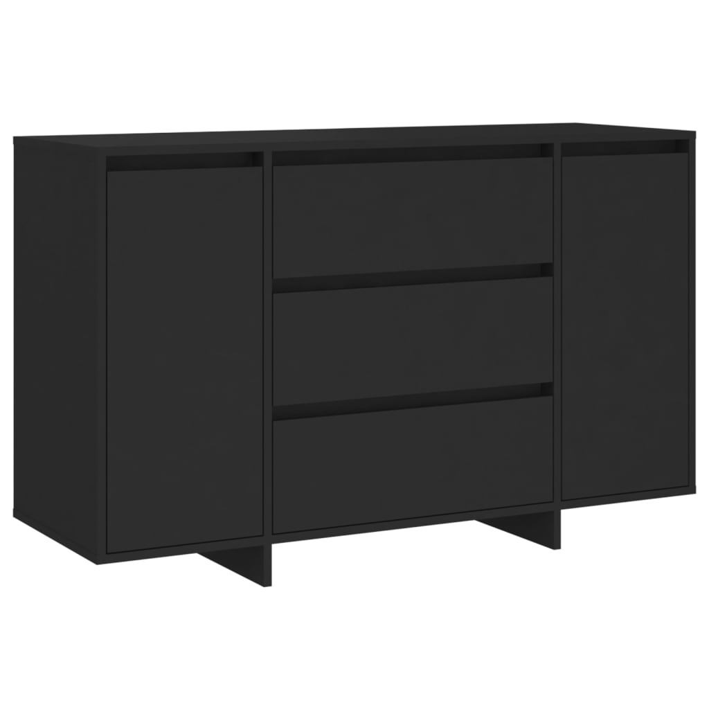 Buffet avec 3 tiroirs Noir 120x41x75 cm Bois d'ingénierie - XIOS