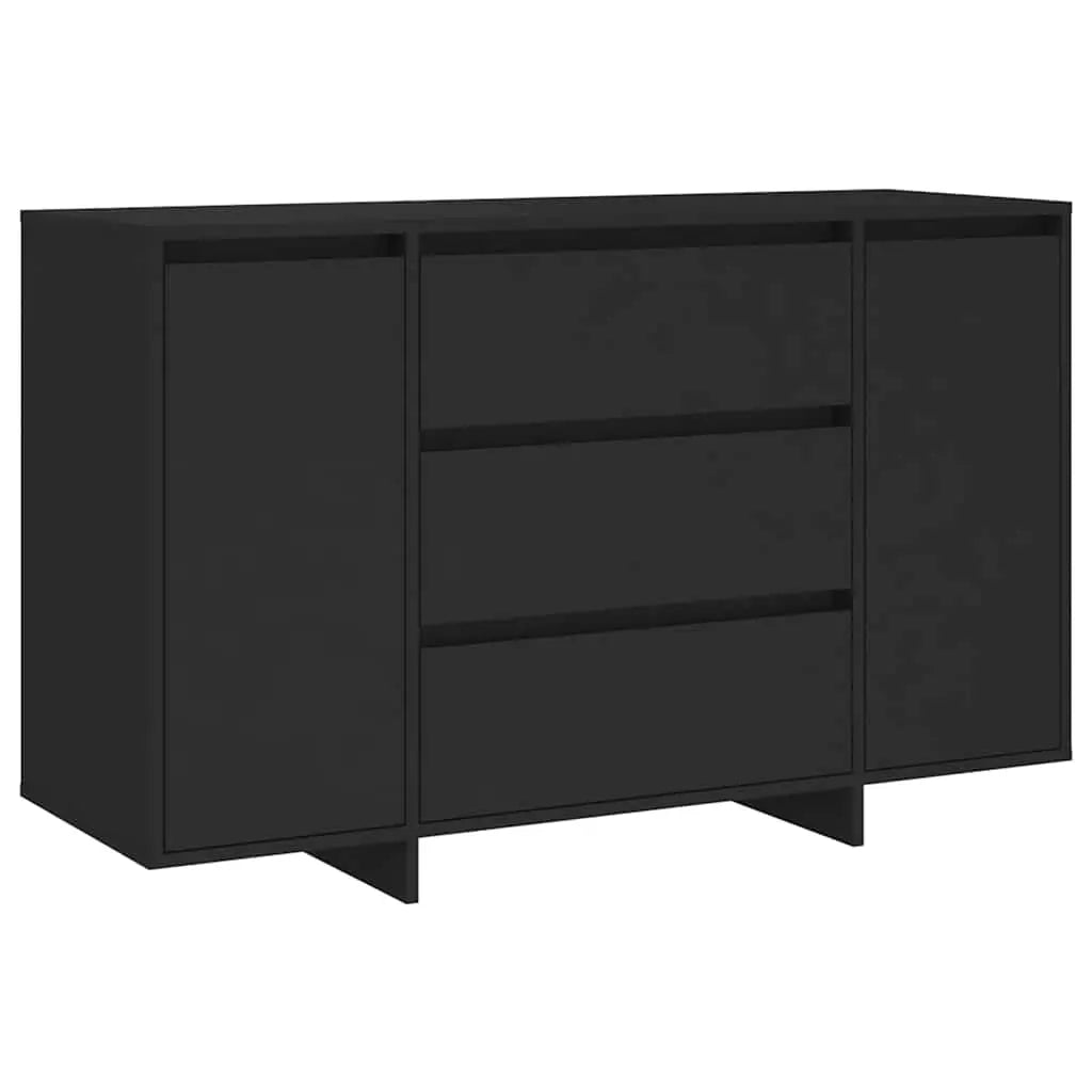 Buffet avec 3 tiroirs Noir 120x41x75 cm Bois d’ingénierie - XIOS