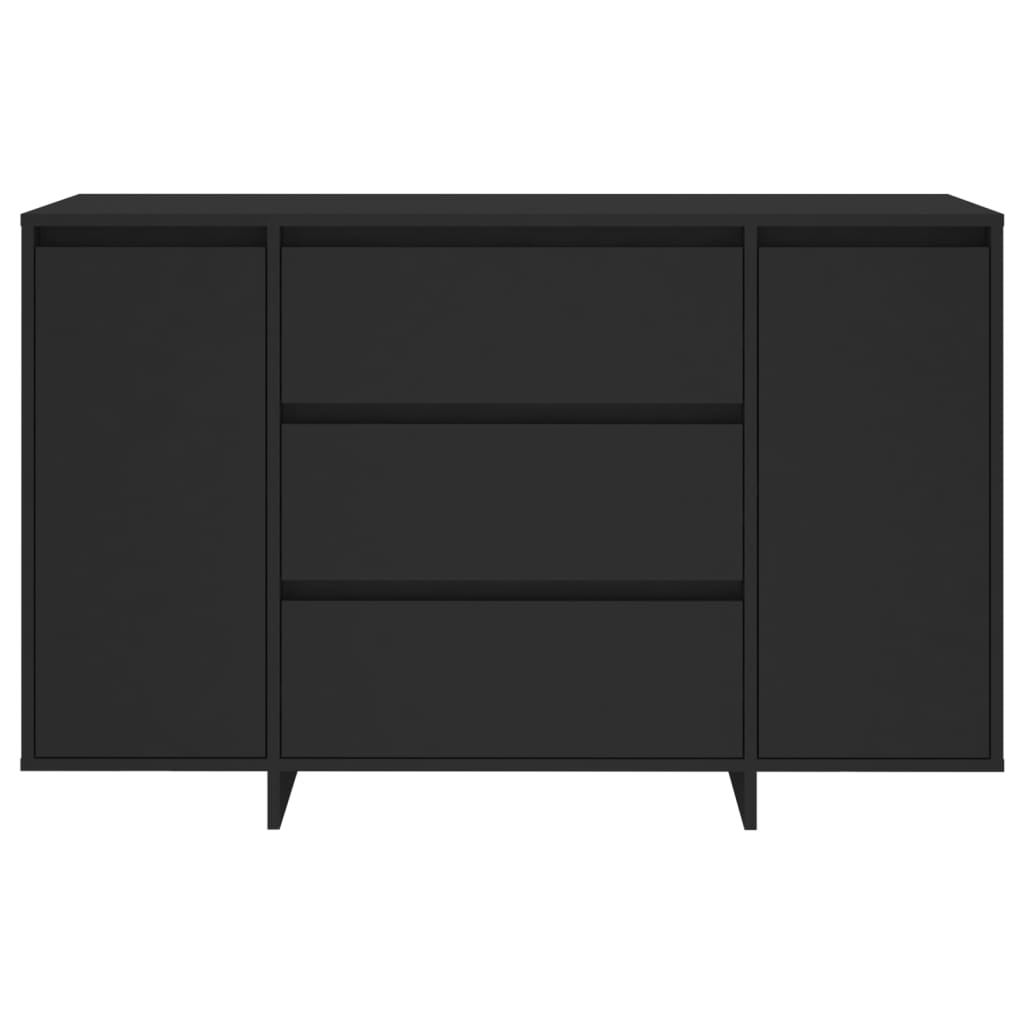 Buffet avec 3 tiroirs Noir 120x41x75 cm Bois d'ingénierie - XIOS
