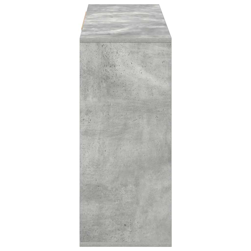 Buffet gris béton 120x30x75 cm bois d'ingénierie XIOS