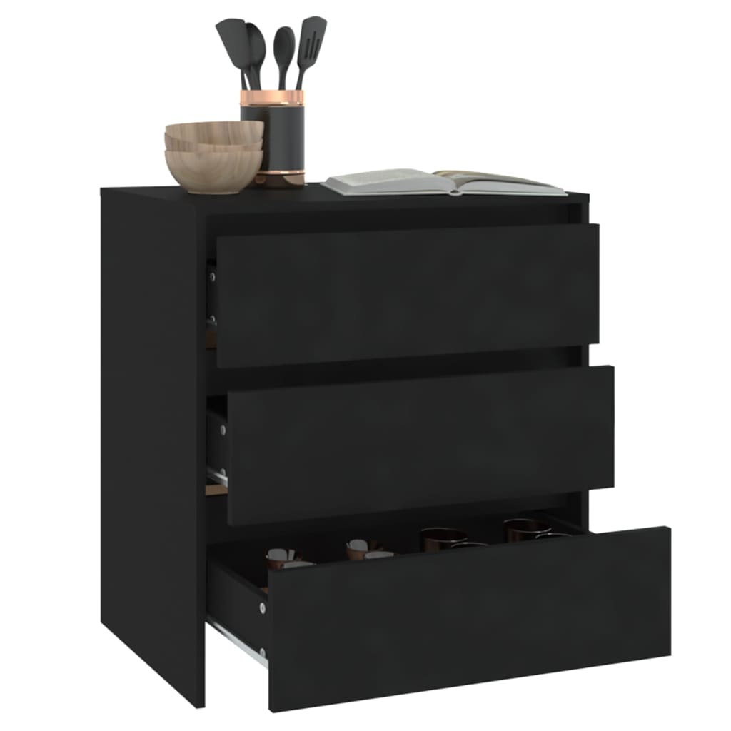 Buffet Noir 70x41x75 cm Bois d'ingénierie - XIOS