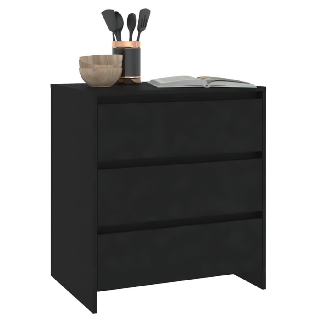Buffet Noir 70x41x75 cm Bois d'ingénierie - XIOS