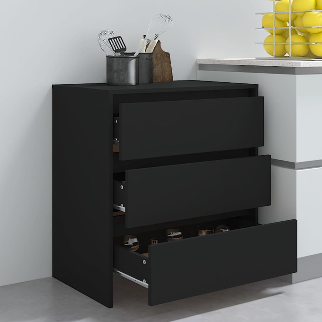 Buffet Noir 70x41x75 cm Bois d'ingénierie - XIOS