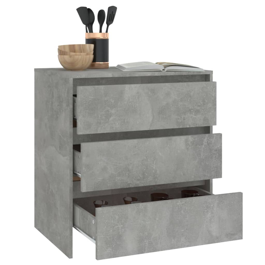 Buffet Gris béton 70x41x75 cm Bois d'ingénierie - XIOS