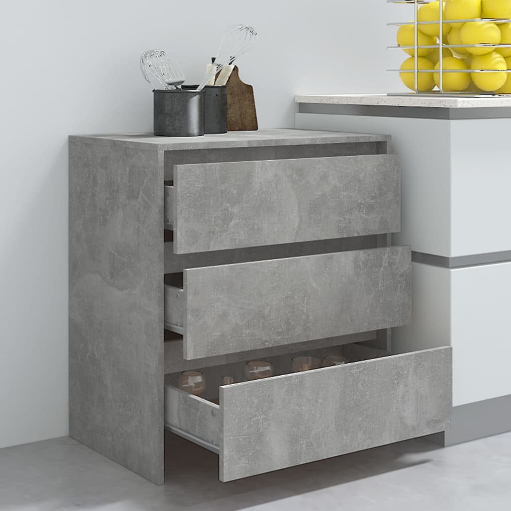 Buffet Gris béton 70x41x75 cm Bois d'ingénierie - XIOS