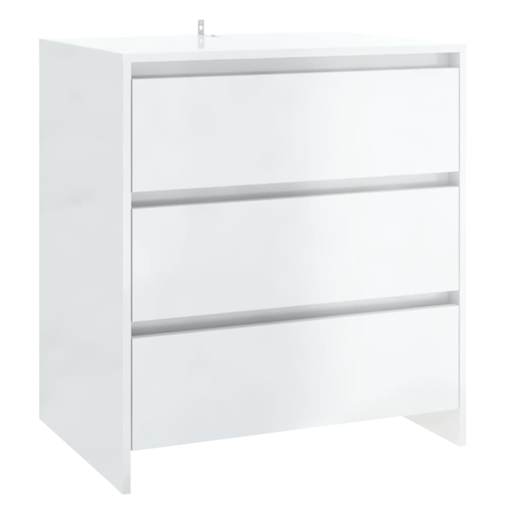 Buffet Blanc brillant 70x41x75 cm Bois d'ingénierie - XIOS