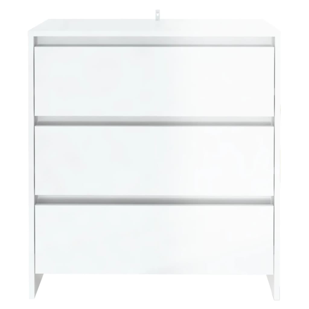 Buffet Blanc brillant 70x41x75 cm Bois d'ingénierie - XIOS