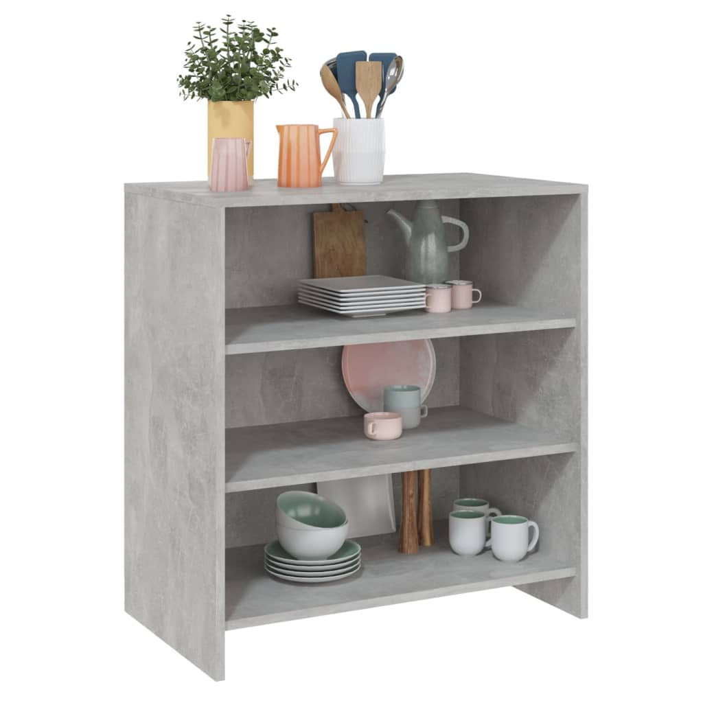 Buffet Gris béton 70x40,5x75 cm Bois d'ingénierie Buffets & bahuts vidaXL
