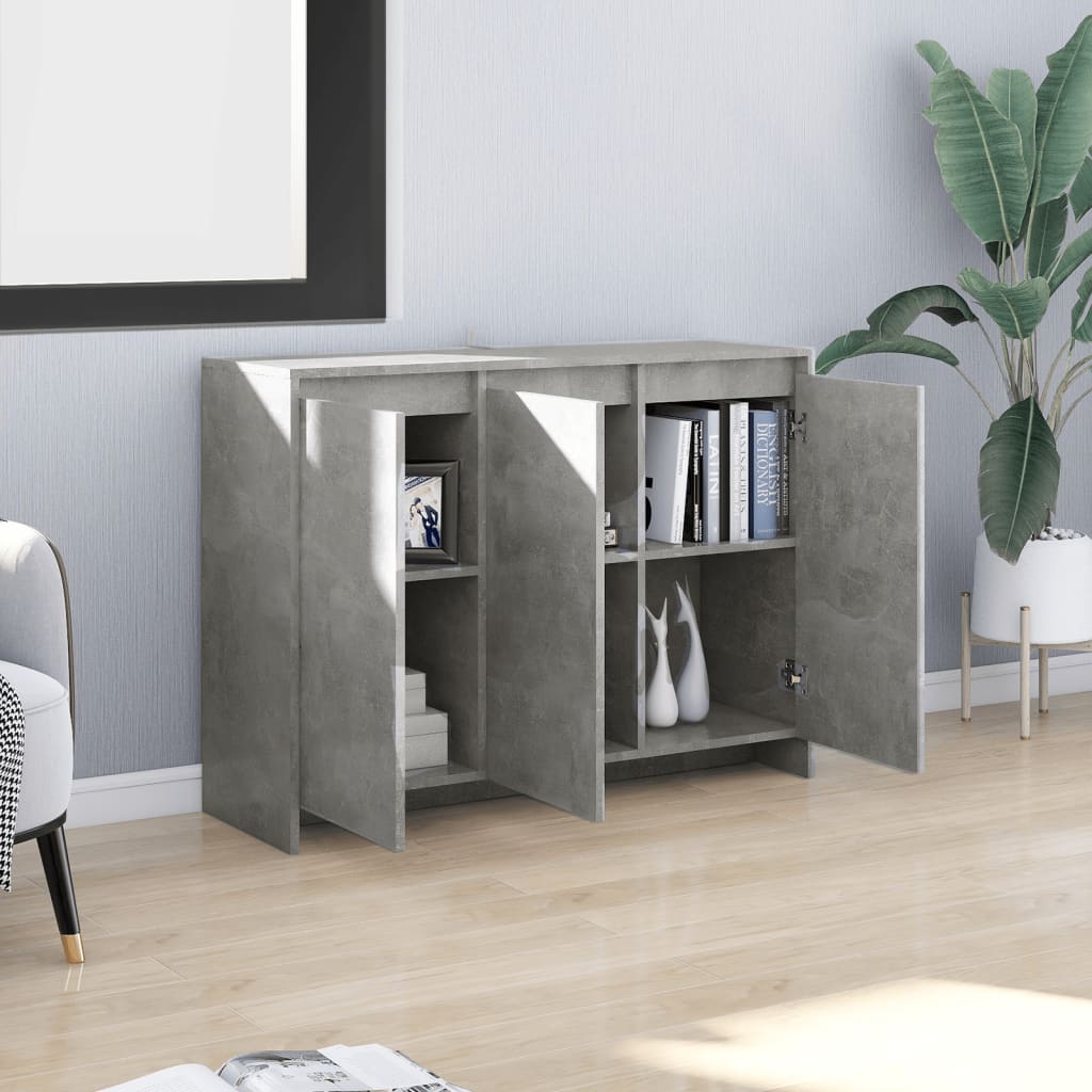 Buffet Gris béton 102x33x75 cm Bois d'ingénierie - XIOS