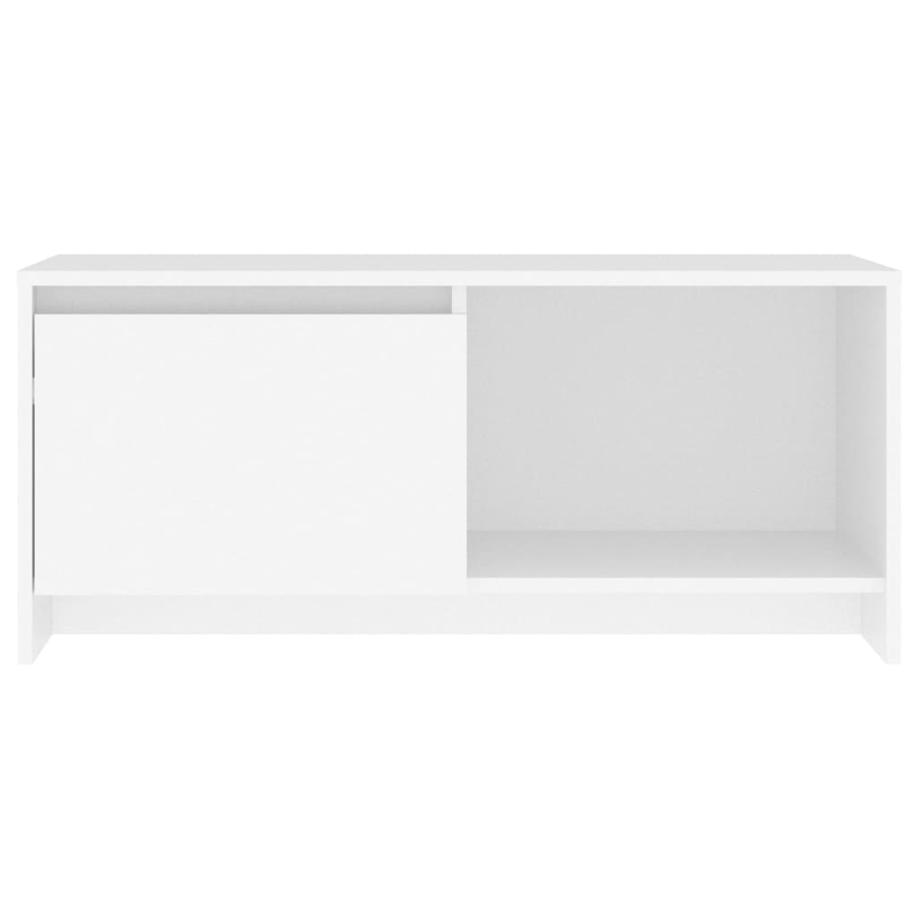 Meuble TV Blanc 90x35x40 cm Bois d'ingénierie - XIOS