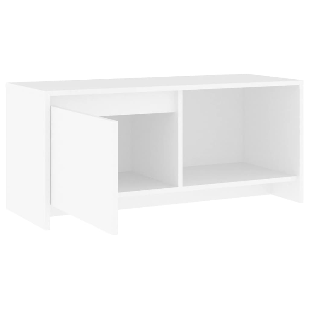 Meuble TV Blanc 90x35x40 cm Bois d'ingénierie - XIOS